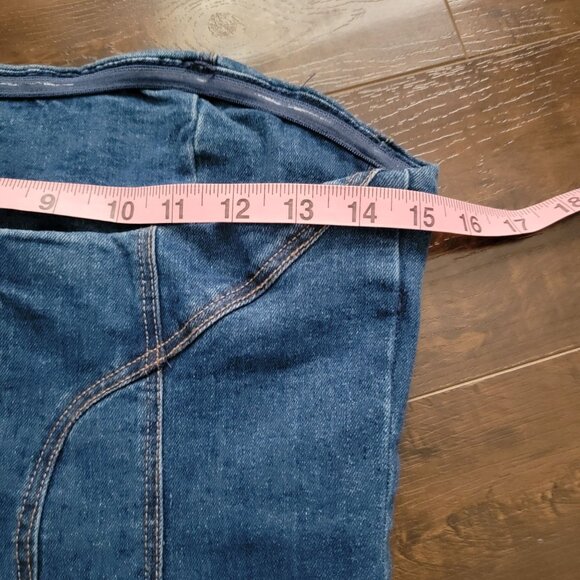 Free People Alexa Mini Dress Set Womens 8 Denim Jacket Country Contemporary - Picture 7 of 13